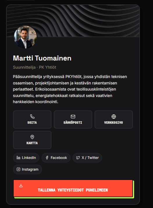 Digitaalinen profiilisivu